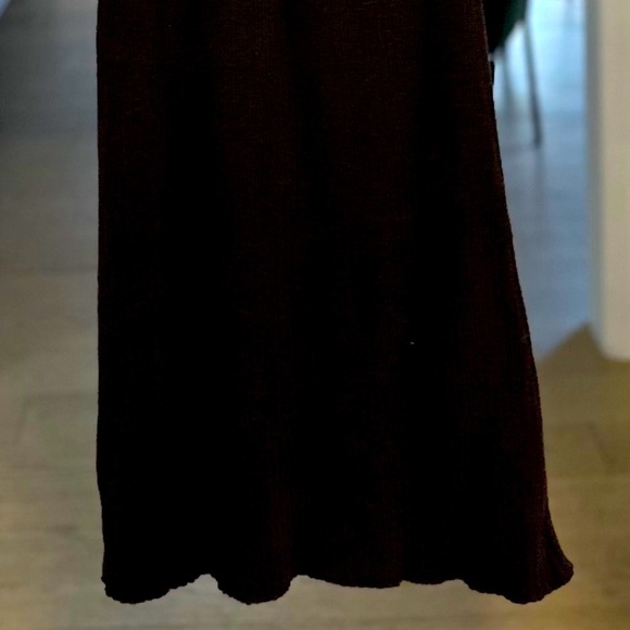 THAKOON Chocolate Brown Long Rib Knit Wool-Blend Dress - Size XL - Picture 6 of 12